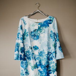 Calvin Klein Blue/Teal Floral Dress